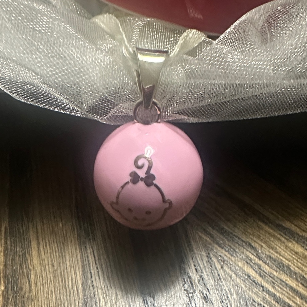 Pink Pendant Necklace .925 silver